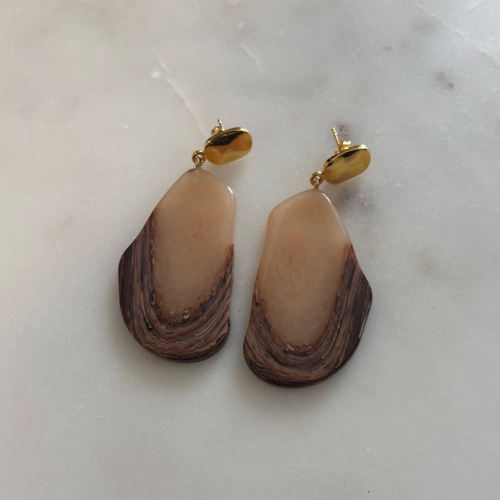 J.Crew Resin Agate Drop Earrings